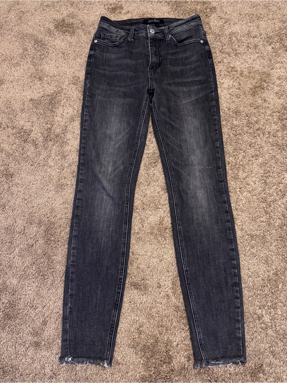 Judy Blue Jeans Womens 1/25 Black Skinny Fit Mid Rise Pockets Logo